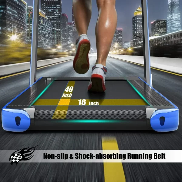 Treadmill with Dual Display, 2.25HP Superfit Under Desk Electric Pad Treadmill, Installation-Free, Blue Tooth Speaker, APP Contr - Image 6